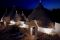 Relais Villa Aieni. Valle d’Itria. San Vito dei Normanni. I “sei coni” in notturna.