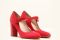 Michele Lopriore. Collezione Spring/Summer 2017. Décolleté con cinturino alla caviglia. Suola in cuoio. Altezza tacco: nove centimetri. Tonalità disponibili: rosso e salvia.