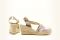 Michele Lopriore. Collezione Spring/Summer 2017. Espadrillas con zeppa in corda. Suola in corda. Altezza tacco: sette centimetri. Colore: lentejuela diana.