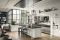 Marchi Cucine. Collezione Gusto Italiano. La cucina Bellagio s’ispira ad uno stile classico e ad un’eleganza mai sfarzosa. La scelta del bianco riscalda l’ambiente con raffinatezza e, anche se dominante, si interrompe con il nero del marmo Marquinia che riveste il top del bancone e della nicchia.