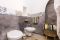 Tenuta del Lauro. Valle d’Itria, Locorotondo. Puglia. Tutti gli arredi sono realizzati da artigiani locali, nel rispetto della tradizione, così come i materiali utilizzati nel restauro: nell'immagine un bagno delle Suite Trullo.