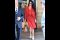 Amal Clooney indossa un tailleur in gabardine di Bottega Veneta. Fall/Winter 2017-2018 Collection. Collezione Autunno/Inverno 2017-2018.