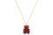 Swarovski. Pendente “Teddy Bear 3D” con luminoso Pointiage® in cristallo rosso e finiture in metallo placcato oro. Fall/Winter 2017-2018 Collection. Collezione Autunno/Inverno 2017-2018.
