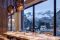 Grand Hotel Courmayeur Mont Blanc. Il Ristorante La Fourchette: vista spettacolare, cucina raffinata e calda ospitalità.