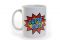 Papillon Milano. Tazza Mug in ceramica lucida SUPER DAD personalizzabile con breve dedica.
