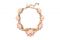Oscar de la Renta. Collana “Wild Lotus” in ottone placcato oro e peltro con petali smaltati rosa. Collezione primavera/estate 2018. Spring/Summer 2018 Collection.