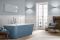 Villeroy & Boch. Le vasche freestanding delle collezioni Finon, Antheus, Theano, La Belle, Squaro Edge 12 e Loop&Friends si  vestono del nuovo look bicolore: il bianco lucido delle superfici interne si incontra con i pannelli laterali colorati, disponibili in oltre 200 tonalità. Alle 15 pensate dalla designer Gesa Hansen, si aggiungono colori RAL o NSC standard, in finiture sia opache che lucide. Nell’immagine la vasca freestanding della linea Squaro Edge 12 nella tonalità blu Ocean.