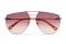 Chloé. Questa montatura da aviatore è alla moda e allo stesso modo retrò e futuristica. Realizzata in metallo lucido color oro, è dotata di una fredda barra frontale e di lenti sfumate rosa che garantiscono una protezione UV al 100% (visto su Net-a-Porter).