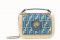 Fendi. Minibag in rafia a bordi sfrangiati con lunga tracolla a catena scorrevole e nuovo logo Fendi smaltato.