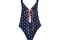 Calzedonia. Costume intero con lacci frontali in tinta a contrasto “Stars & Stripes”.
