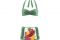 Charlotte Olympia. “Tutti Frutti” è il nome perfetto per questo modello con reggiseno a fascia e hot pants con piccole rouches in tulle.