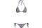 Miss Bee Beachwear. Costume due pezzi modello “Cris”. Slip con laccetti e reggiseno a triangolo imbottito con fantasia geometrica.