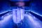Hotel Terme Merano. Nella Sky SPA anche il Bagno Turco dal calore tropicale, circa 40°C, nell’immagine con effetti di luce.