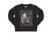 Replay & Sons. Felpa girocollo in mosto cotone con polsini in maglia unita a costine con stampa gatto.
