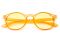 Saraghina Eyewear. Realizzato in nylon super leggero l’iconico modello Gilda in versione “total orange”.