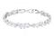 Swarovski. Brilla di mille luci il bracciale in metallo con placcatura rodio, perle di cristalli e cristalli a goccia Swarovski.