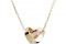 Edenly. Collier con cuore realizzato in oro bianco, oro giallo e oro rosa dall’originale motivo pliage. Collezione Primavera/Estate 2019.