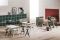 Faram 1957. Collezione Bahlara. La regolazione dell’altezza, nelle postazioni di coworking, è l’elemento chiave della versatilità degli arredi. I tavolini per le aree break con base in cemento sono disponibili in tre diverse altezze. Il piano rialzato è dotato di top access e permette di alimentare la apparecchiature hardware.