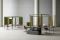 Faram 1957. Collezione Bahlara. Le alcove “Evoluzione 2.0” sono l’ideale per il lavoro in team. Il piano-scrivania, con lato tangente, può essere sommato ad un altro creando nuove formazioni di bench. Reception, aree training, cluster e tessuti che facilitano la privacy.