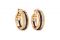 Boucheron. Gli orecchini “Quatre Classique” sono una celebrazione del patrimonio di 160 anni della Maison: oro rosa, oro giallo, oro bianco, diamanti bianchi e PVD. Da Net-a-porter.com.