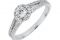 Edenly. Un diamante solitario della collezione “Destino” sublimato dalla sua corona e da una montatura doppia con pavé di brillanti.