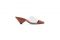 Neous. Tacchi conici per i sabot “Eriopsis” in PVC completamente trasparente punteggiati da un trio di fori per la traspirazione. Le punte sono rivestite in pelle marrone chiaro. Da Net-a-porter.com