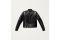 Bottega Veneta. La giacca biker taglio cropped aderente in pelle con corpo e maniche imbottite è doppiata con neoprene e jersey per comfort e leggerezza. Fall/Winter 2019-2020.