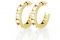 IVI Jewelry. Collezione “Perla di Tigre”. I mini orecchini realizzati a mano, in Italia, sono in argento 925% placcato oro 18 carati e perle naturali da 3 mm. Prezzo euro 220.00.