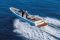 Cantieri Magazzù. MX-11 Coupé. Punto di riferimento del segmento dei Maxi Rib, in questa versione alloggia una cabina completa di locale bagno separato.In coperta un grande divano semicircolare, con un tavolo a scomparsa e un mobile bar. A prua e all’estrema poppa le due grandi aree prendisole. Preziosi i materiali utilizzati per gli interni: essenze di acero e wengè. Disponibile con motorizzazione da 500 a 900 CV per una velocità di 60 nodi.