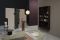 antoniolupi. Lavabo freestading Albume, disegnato da Carlo Colombo, in Flumood®. Le colonne trattate con “metallo liquido” si coprono di bronzo e di ottone in contrasto o in armonia con i lavabi colorati.