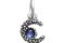 Giovanni Raspini. Charm Luna Color, in argento 925 e siamite. Peso 2 gr.. Altezza 1,5 cm (esclusa maglina di 0,9 cm). Munito di maglina con logo. Euro 40,00.