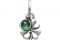 Giovanni Raspini. Charm Quadrifoglio Color, in argento 925 e siamite. Peso 2 gr.. Altezza 1,5 cm (esclusa maglina di 0,9 cm). Munito di maglina con logo. Euro 40,00.