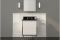 Devon&Devon. Mobile porta lavabo Jazz. Piano e alzata in marmo nero marquinha, in marmo bianco carrara o qualsiasi altro marmo. Struttura in finitura cromo, oro chiaro o nickel lucido (dimensioni 1 anta: cm. 62,2x62,4x98h).