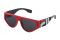 Fila eyewear. Modello SF936 con montatura in Injected, rosso opaco e lenti Silver Mirror. Colori: nero con lente fumo, lilla con lente rosa, blu con lente blu scuro. Prezzo: euro 99,00.