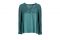 Oltre. Blusa con scollo a V profilata da micro catena metallica, ruches sul collo e bottoni gioiello sul fondo manica.