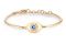 Brosway. Il bracciale “Chakra” promette di aiutare la riflessione e l’equilibrio ed è realizzato in acciaio 316L, pvd oro con piastrina a forma di occhio e cristalli Swarovski® sapphire e crystal.