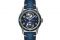 Montblanc Watches. Montblanc 1858 Geosphere. (Ident No. MB125565) Cassa in titanio di 42 mm con dettagli blu a contrasto e elementi color ghiaccio. Segnatempo dotato di una complicazione dell’ora universale di manifattura, sviluppata dagli orologiai Montblanc di Villeret: due globi bombati che ruotano in direzioni opposte compiendo un’evoluzione completa in 24 ore. Entrambi sono circondati da una scala con i 24 fusi orari, insieme a un’indicazione giorno/notte con colori a contrasto che consente di apprezzare al meglio i vari fusi orari, grazie anche alla SuperLumiNova® applicata ai continenti, che garantisce maggiore visibilità e migliori prestazioni al buio. Il segnatempo è completato da un cinturino in pelle di vitello blu Sfumato con impunture bianche. Prezzo: euro 5.800,00.