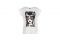 Twinset My Twin. T-shirt bianca con stampa black. Manica kimono a pompiere. Collezione Autunno-Inverno 2020/2021. Prezzo al pubblico: euro 76,00.