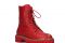 Elvio Zanon. Anfibi Dom Mily. Realizzati in pelle resistente con suola spessa a contrasto e lacci ton sur ton. Una pratica zip interna li rende facili da indossare. Disponibile nelle tonalità: Camelia Phard, Rosso Rosso (nell’immagine) e Senape Polenta. Collezione Primavera-Estate 2021. Prezzo: euro 169,00.