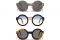 Brera Eyewear Collection by Alessandro Mendini. Dall’alto verso il basso i modelli Zebra, Bridge e Bau. Prezzo: su richiesta.