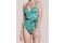 L’Autre Chose. Costume intero in Lycra fantasia Grass print. Modello con reggiseno a triangolo e cintura in pendant. Prezzo: euro 160,00.