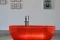 antoniolupi. “Reflex”, vasca trasparente realizzata in Cristalmood, design AL Studio. Vasca da bagno ovale completa di piletta con sistema di scarico a pressione click - clack, sifone e tubo flessibile. Colori Disponibili: Fumè, Nebbia, Ocra, Bottiglia, Petrolio, Ginger, Cobalto, Sangria, Ambra e Lime. Dimensioni: L167x A86xH53.