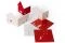 Cartèa. Cards. Collezione “C’est Noël” nelle due varianti di colore, con fondo rosso o bianco. Disponibile con diversi soggetti.