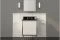 Devon&Devon. Mobile porta lavabo Jazz. Piano e alzata in marmo nero marquinha, in marmo bianco carrara o qualsiasi altro marmo. Struttura in finitura cromo, oro chiaro o nickel lucido (dimensioni 1 anta: cm. 62,2x62,4x98h).