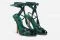 Dolce & Gabbana. Sandalo elegante e femminile in pitone con tacco in midollino e lunghi lacci che avvolgono il collo del piede e la caviglia.