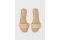 H&M. Sandali slip-on con punta aperta e larga fascia sopra il piede. Fodera e soletta in finta pelle e tacco flat.