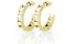 IVI Jewelry. Collezione “Perla di Tigre”. I mini orecchini realizzati a mano, in Italia, sono in argento 925% placcato oro 18 carati e perle naturali da 3 mm. Prezzo euro 220.00.