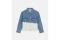 Stella McCartney. È realizzata interamente in Italia la giacca in denim effetto delavè colore blu medio con collo a camicia.