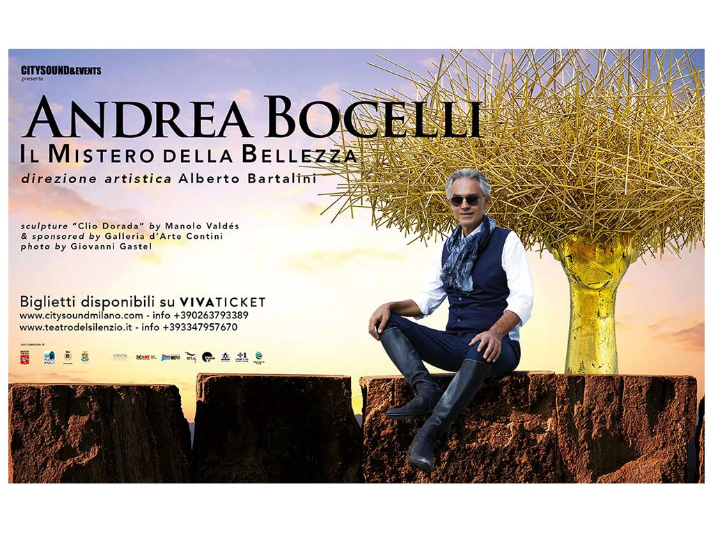 Andrea Bocelli. Il Mistero della Bellezza il 22 e 24 luglio 2021 a Lajatico