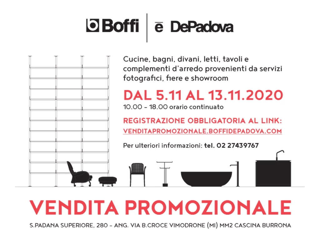 Boffi DePadova Vendita Speciale dal 5 al 13 novembre 2020